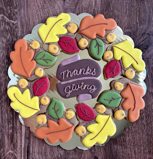 Fall Wreath Cookie Platter